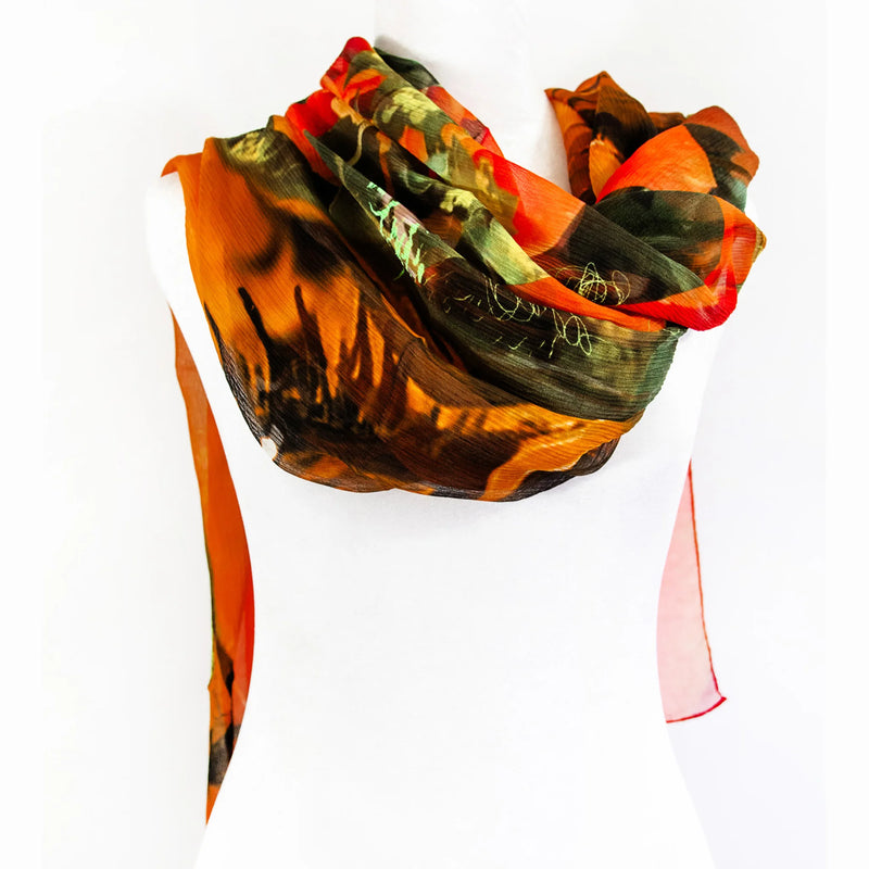 Camila NYC Orange | Crinkle Silk