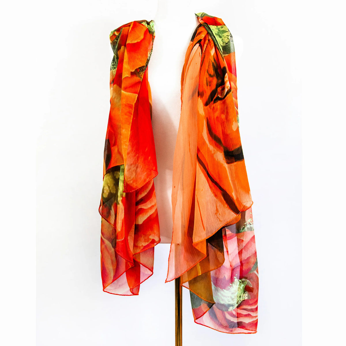 Camila NYC Orange | Crinkle Silk